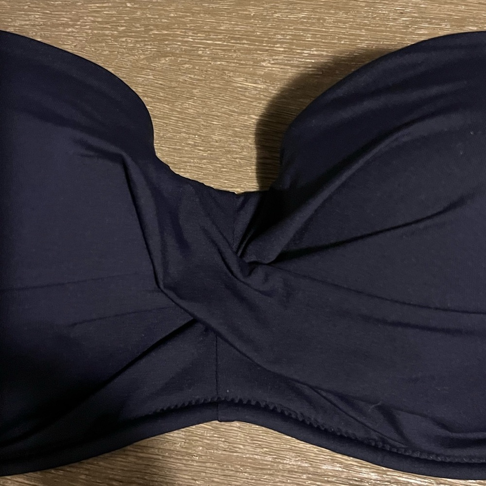 Sea Level Australia NWT Multifit Cross Front Bikini Top 10 swim navy blue - Picture 8 of 8